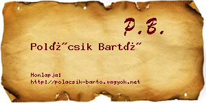 Polácsik Bartó névjegykártya